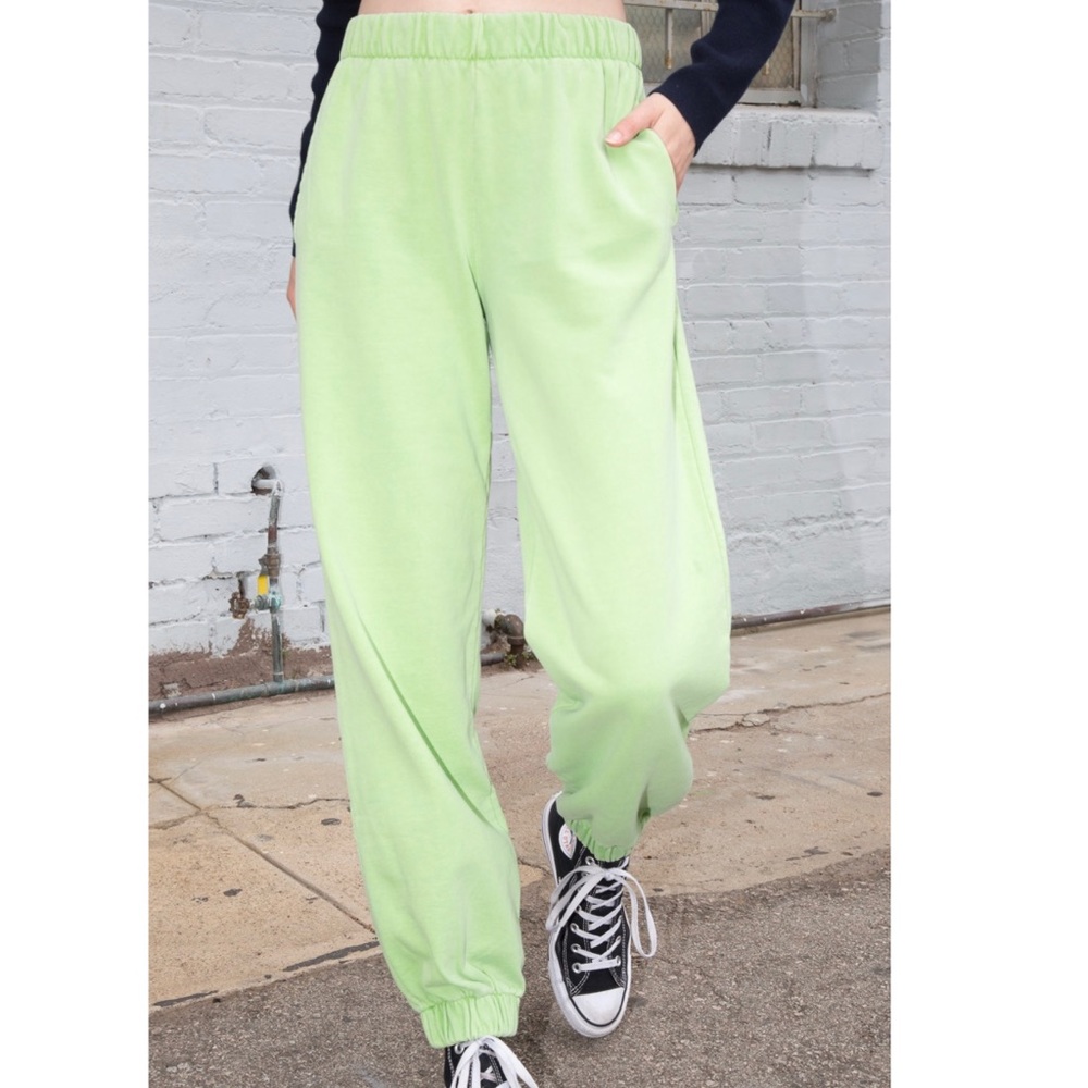 Brandy Melville Green Rosa Sweatpants
